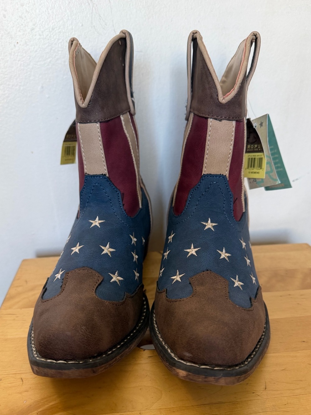 Roper Americana Patriotic Western Cowboy Boots Women’s Size 10 - Picture 4 of 10